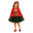 thumbnail image 3 of Gaexia Girls Christmas Dresses Long Sleeve Printed Sweatshirt Tutu Dress Toddler Kids Casual Party Outfit Holiday Celebration Winter Festive Wear, 3 of 7