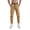 Khaki, variant on Men's Lanyard Casual Cargo Pants - Loose Fit, American Large Size, Polyester, All Seasons, XS-XL Sizes, Solid Color, Trendy for Outdoor/Sports Fashion