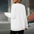 thumbnail image 6 of Yievot Oversized Crewneck Sweatshirt Women Long Sleeve Pullover Tops with Pockets, 6 of 8