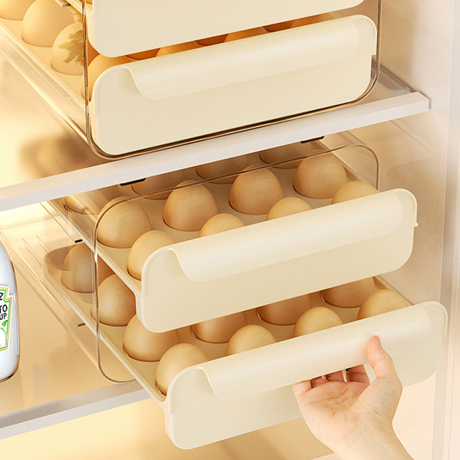 Refrigerator Eggs Holder Featuring Easy Washing PET PP for Home Kitchen Organization