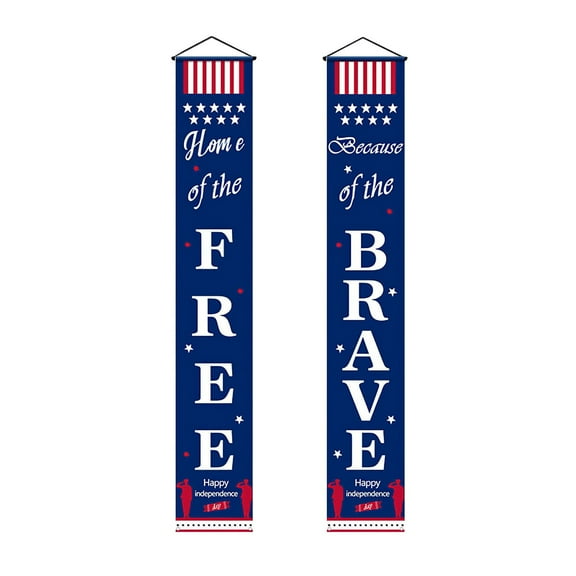 Outdoor Decoration - Hanging American Flag, Star Spangled Banner, Porch Sign - Patriot Day Decoration, Independence Day Decoration