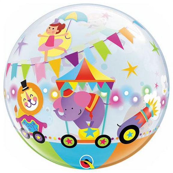 LOONBALLOON Circus Balloons, 22″ BUBBLE - CIRCUS PARADE