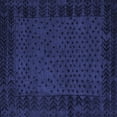 thumbnail image 1 of Ahgly Company Machine Washable Indoor Square Abstract Blue Modern Area Rugs, 6' Square, 1 of 4