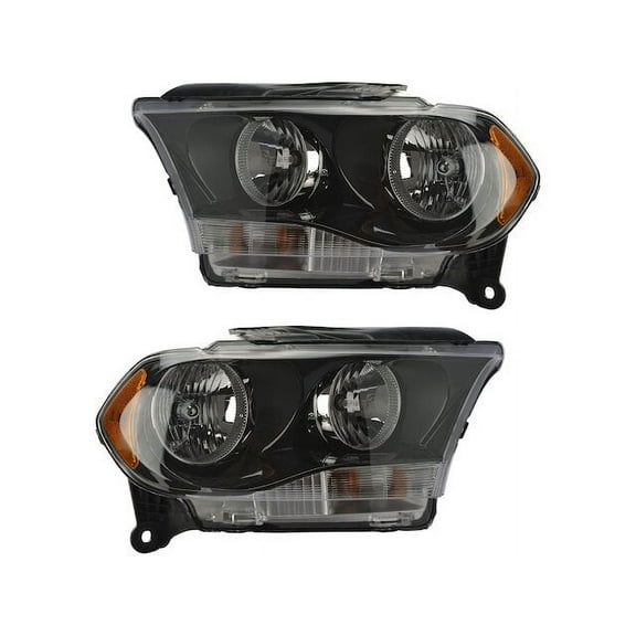 Headlight Assembly Set 2 Piece - Compatible with 2011 - 2013 Dodge Durango 2012