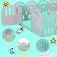 thumbnail image 4 of Qaba Baby Enclosure, Indoor & Outdoor Kids Activity Center, Green, 4 of 9