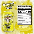 thumbnail image 2 of Sour Fruity Soda with Classic Warheads Flavors  Perfectly Balanced Sweet and Sour Soda - Warheads Candy Throwback Treat, Soda, Cocktail Mixer, Pack of 12, 12oz Cans Lemon, 2 of 4