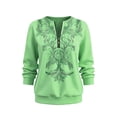 thumbnail image 6 of QQZ Quarter Zip Pullover Sweatshirt For Women, Printed V Neck Sweatshirts Fleece Long Sleeve Women's Fashion Hoodies & Sweatshirts, 6 of 7