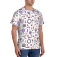 thumbnail image 2 of Qekee Lavender Flowers Classic Fit T-Shirt Men's Shirt Men's Tight Short Sleeves for Exercise, Running, Mountaineering - Lavender Flowers, 2 of 9
