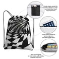 thumbnail image 2 of Sigee 3D Vortex Illusion for Drawstring Zipper Backpack ,Waterproof, Durable, Lightweight Gym Bag for Sports, 2 of 5