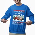 thumbnail image 2 of Christmas Sweatshirt, Life on Farm Holiday Ugly Christmas Sweatshirt, Funny Festive Tractor & Farm Animals Crewneck Sweatshirt for Parties & Gifts, 2 of 5