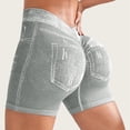 thumbnail image 4 of Jean Shorts for Women High Waisted Stretchy Slim Fit Sexy Pull On Jorts Casual Denim Shorts, 4 of 8