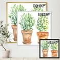 thumbnail image 4 of Designart 'Two Green House Plants In Orange Cly Pots' Traditional Framed Canvas Wall Art Print, 4 of 5