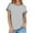 Gray, variant on fatyb Striped Tshirts for Women Crew Neck Short Sleeve Tees Tops Casual Loose Womens Summer T-Shirts