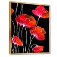 thumbnail image 3 of Designart 'Abstract Red Flower Detail On Black Background II' Traditional Framed Canvas Wall Art Print, 3 of 5