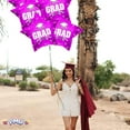 thumbnail image 2 of PMU Grad Congrats Star 18in Mylar Balloon Hot Pink Pkg/25, 2 of 6