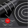 thumbnail image 2 of 18k Real Gold Plated Rope Chain 5mm Stainless Steel Twist Chain Necklace for Men Women 16 Inches, 2 of 4