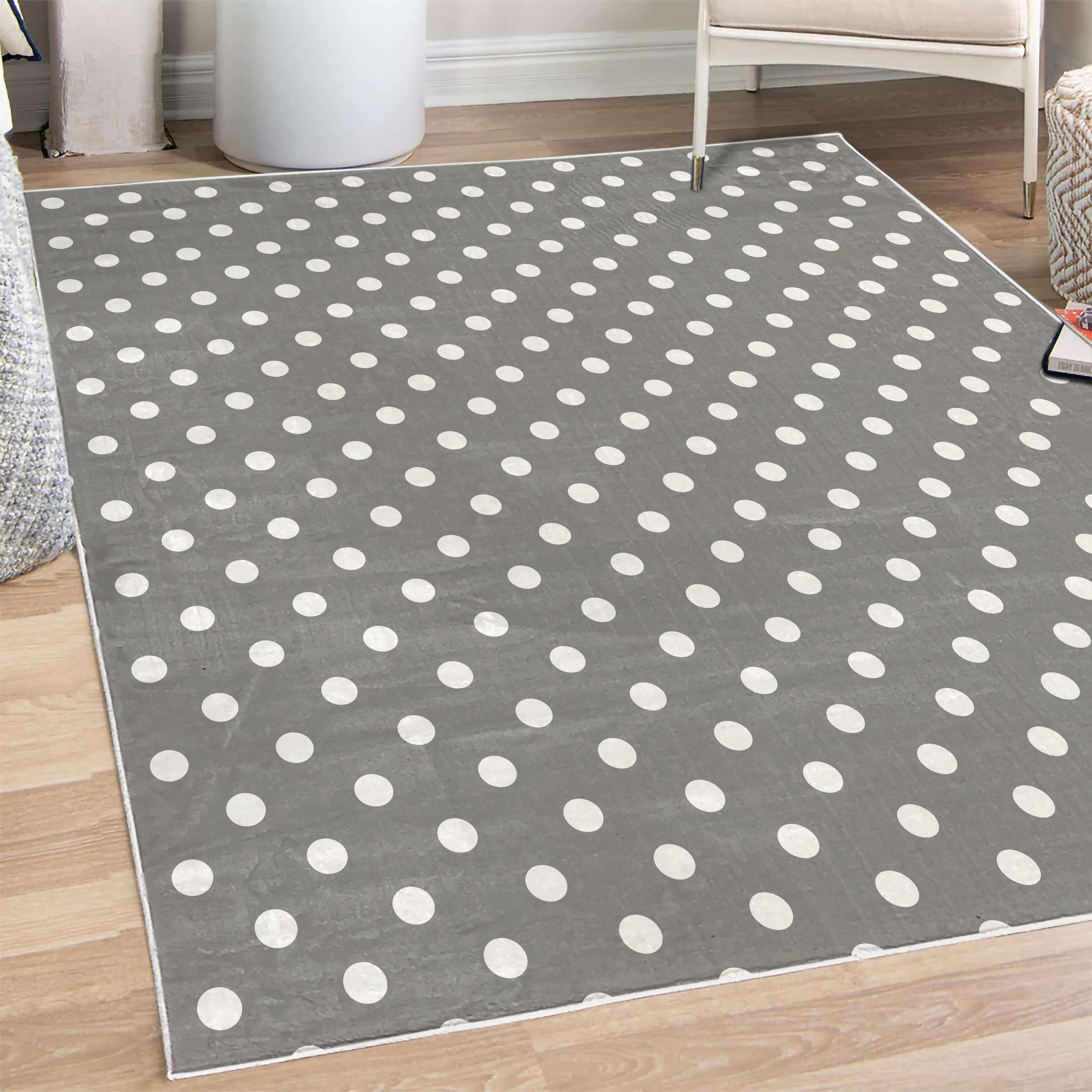 Dot Texture Rug Polka Dot Decorative Rug, Classic Old Fashioned Repeated Circles Round ...