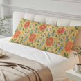 thumbnail image 4 of Yellow Flowers Body Pillow Cover 20 x 54 Inch Decorative Pillow Cover Farmhouse Retro Luxury Flowers Plants Lumbar Pillowcase Seasonal Rectangle Cushion Case for Couch Sofa Bed Living Room, 4 of 9