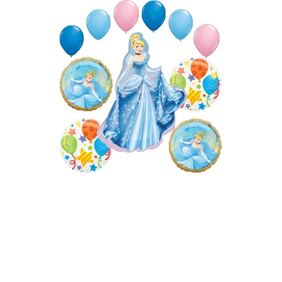 Cinderella Party Supplies Princess Birthday Balloon Bouquet Decorations