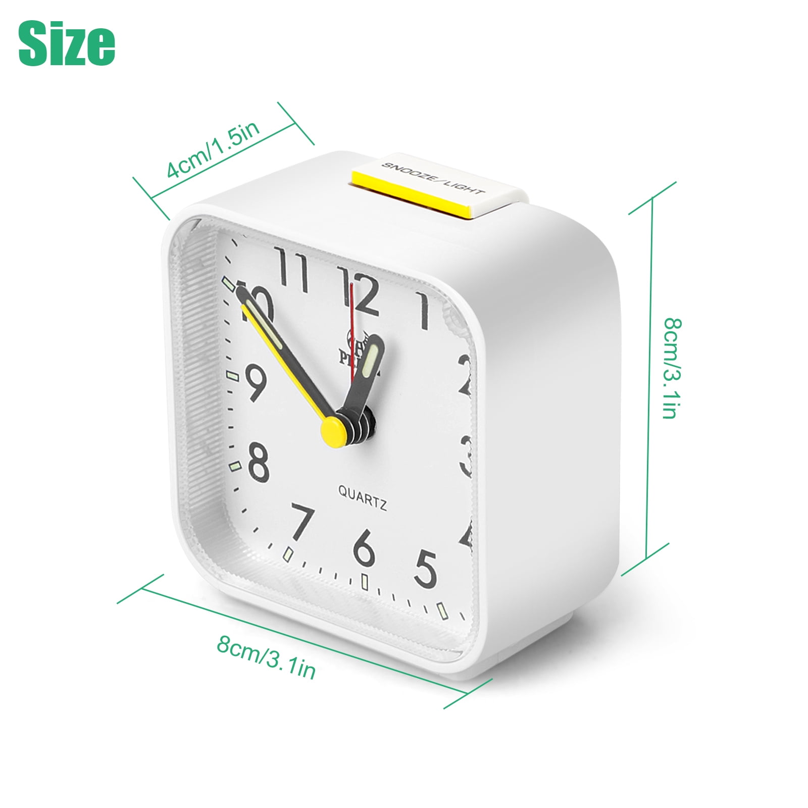 Small Size Mini Square Quartz Analog Clock 60mm Wide for Table Desk - China  Digital Alarm Clock and Bedside Alarm Clock price