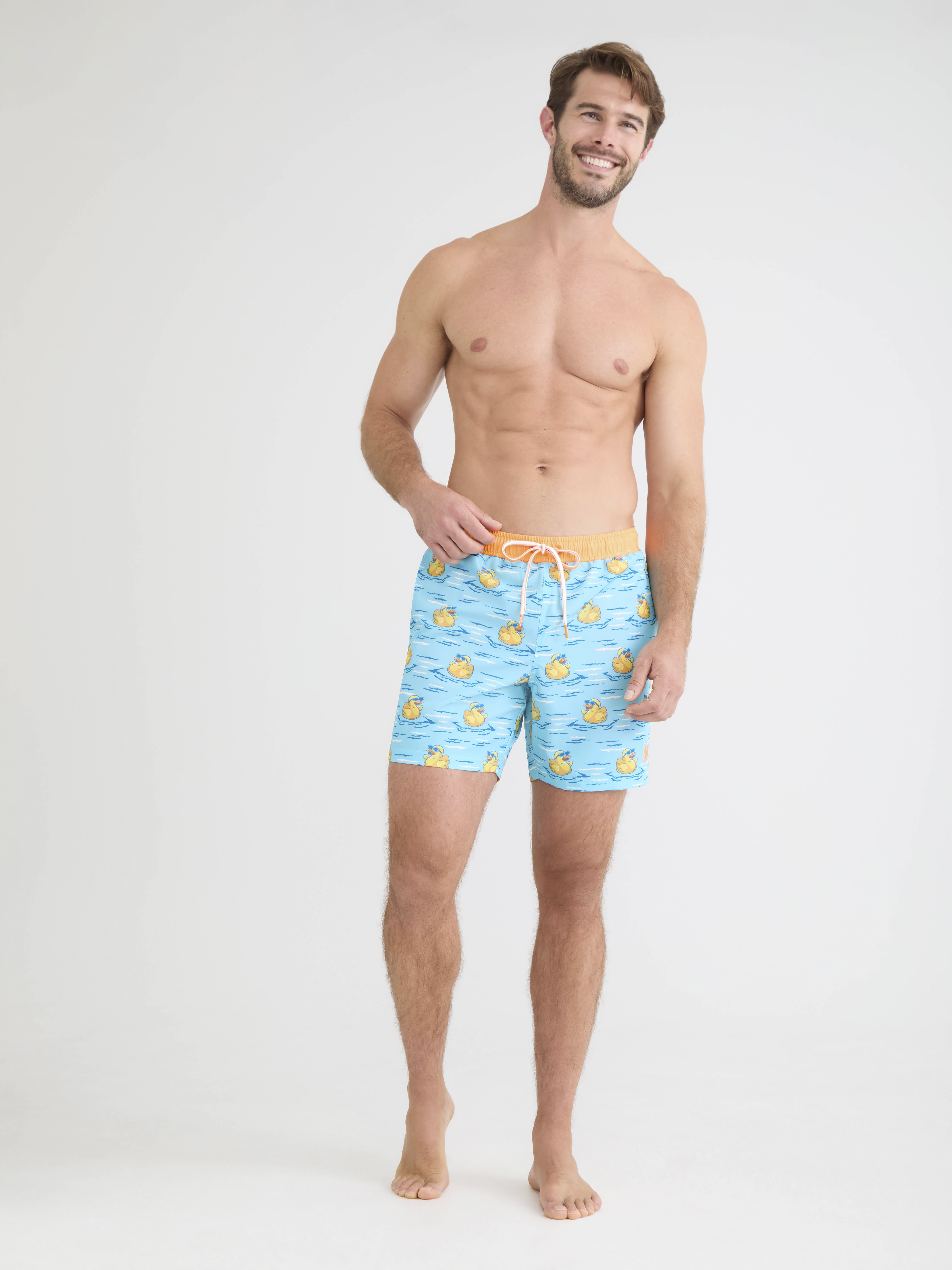 Birdie Bound Men's & Big Men's Swim Trunks with 2-In-1 Liner, Sizes S-3XL