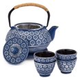thumbnail image 1 of Tetera Japonesa de Hierro Fundido Juvale 950ml Azul con Infusor, 1 of 9