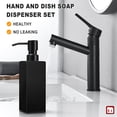 thumbnail image 6 of Black Soap Dispenser Bathroom, Glass Hand Soap Dispenser with Stainless  Pump, 12 fl oz/350ml Refillable Dish Dispensers for Kitchen, Modern Liquid  Bottles for Bathroom Countertop, 6 of 7