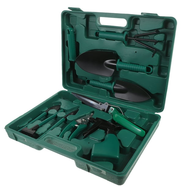 PTOOTP 1 Juego de Herramientas de Jardinería Pala Rastrillo Tijeras de Jardinería Pulverizador con Estuche de Almacenamiento para Jardinería