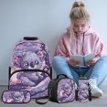 thumbnail image 2 of Jeiento Koala Backpacks for Girls with Lunch Box Pencil Bag Water Bottle Holder 17 Inch School Backpack for Kids 4 Pcs Daypack Travel Bag for Kids 8-12, Purple, 2 of 7