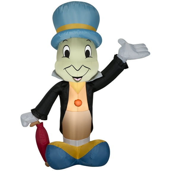 Gemmy Airblown Disney Limited Edition Jiminy Cricket S LG Disney, 6 ft Tall, black