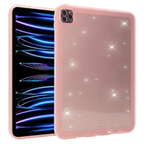 ELEHOLD for Apple iPad Air 11 (2024) Case,Lightweight Soft TPU Glitter Sparkly Bling Ultra Slim Shock-Absorbing Anti-Scratch Translucent Protective Case for Apple iPad Air 11 (2024),Pink