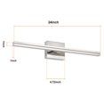 thumbnail image 6 of SineRise LED Modern Bathroom Vanity Light Bar with 5 Color Modes (24-Inch, Chrome), 5CCT Dimmable Modern Acrylic Bathroom Wall Lighting Fixtures Over Mirror (3000K/3500K/4000K/5000K/6000K), 6 of 8