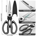thumbnail image 4 of Kitchen Shears 2Pcs 5-Blade Herb Scissors Set Stainless Steel Heavy Duty Chicken Bone Cutting Shears Sharp Utility Scissors Meat Scissors Poultry Shears Food Cooking Scissors for Home, 4 of 11