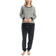 thumbnail image 3 of MUK LUKS Likely to Lounge Women's 2-Piece Pajama Set, Minky Fleece Long Sleeve and Jogger Pjs, Pijamas de Mujer, 3 of 6