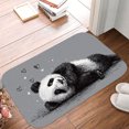 thumbnail image 5 of 1pc A Lying Panda with Hearts Absorbent Non-Slip Bathroom Thickened Flannel Rug Decor,Soft,Quick Drying,Suitable For Indoor/outdoor Use,Bathrooms,Bedrooms,Kitchens,Terrace,Laundry Rooms,16"x24", 5 of 9
