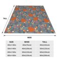thumbnail image 3 of Honeii Floral Squirrel Print Fleece Blanket - Throw Blanket for Bed, Sofa, Couch, Camping, and Travel , Microplush Ultra Soft Warm Blanket-60"x50", 3 of 7