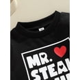 thumbnail image 4 of Aunavey Toddler Baby Boys Girls Valentine's Day Sweatshirt MR. Steal Your Heart Pullover Spring Clothes Top, 4 of 7
