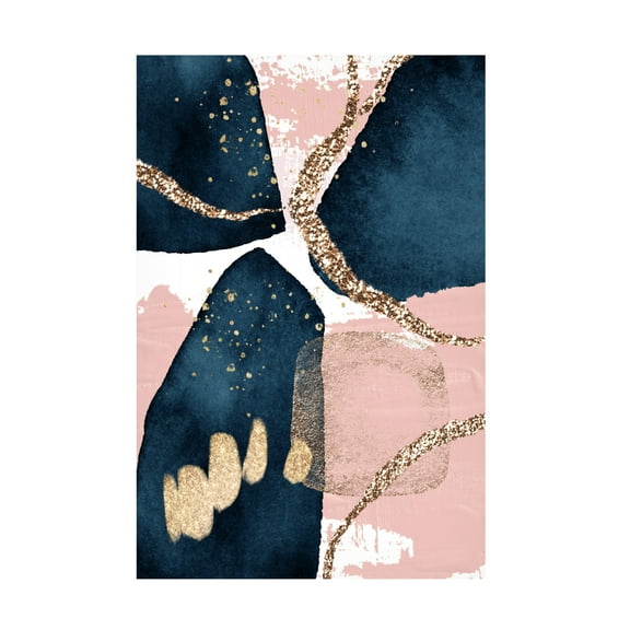 Trademark Fine Art Sally Ann Moss Fabulously Navy  2 Canvas Wall Art