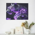 thumbnail image 6 of Gukieu Purple Pattern White Tiger Print Horizontal Canvas Decorative Painting 12x16 Inch Shrinkage Resistant Frame Hanging Home Wall Art Decor, 6 of 6