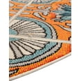 thumbnail image 6 of Unique Loom Estrella Collection Area Rug - Salma (8' Round Orange/Blue), 6 of 7
