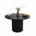 thumbnail image 6 of 47 Inch Round Dining Table, Farmhouse Fluted Dining Kitchen Table, Modern Wood Small Circle Dining Table for Kitchen Living Room, Black, 6 of 6