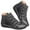 Gray, variant on Dezsed Women's Low-heeled Ankle Boots Women Casual Flat Leather Retro Lace-Up Boots Side Zipper Plus Shoe Boots Black