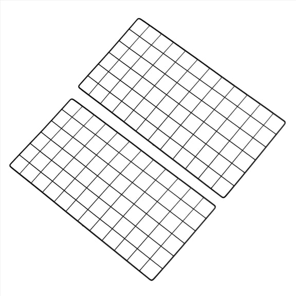 Uxcell 24"x12" Wire Grid Panel, 2 Pcs WWall Grid Decorative Board Photo Display for Home Office Wedding, Black