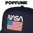 thumbnail image 4 of Nasa American Flag Worm Logo Foam Snapback Trucker Hat - Unisex for Men and Women, 4 of 5
