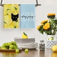 thumbnail image 7 of Sm:)e Cat Yellow Lemon Summer Kitchen Dish Towels 18x26 Inch Set of 4, Blue, 7 of 7