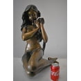 thumbnail image 2 of Nifao Beautiful Girl Holding a Shell Bronze Statue Fountain – Outdoor Garden Decor Sculpture, 17"L x 15"W x 26"H, 2 of 12