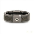 thumbnail image 3 of MONTANA Black Ceramic Ombre Deer Antler Inlay Polished Beveled Edges with Black Diamond - 8mm, 3 of 3