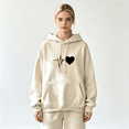 thumbnail image 4 of Hoodie for Women Plus Size Solid Color Long Sleeve Sweaters for Women Hooded Pocket Top Hooded Pullover Sweatshirts Blouse, 4 of 6