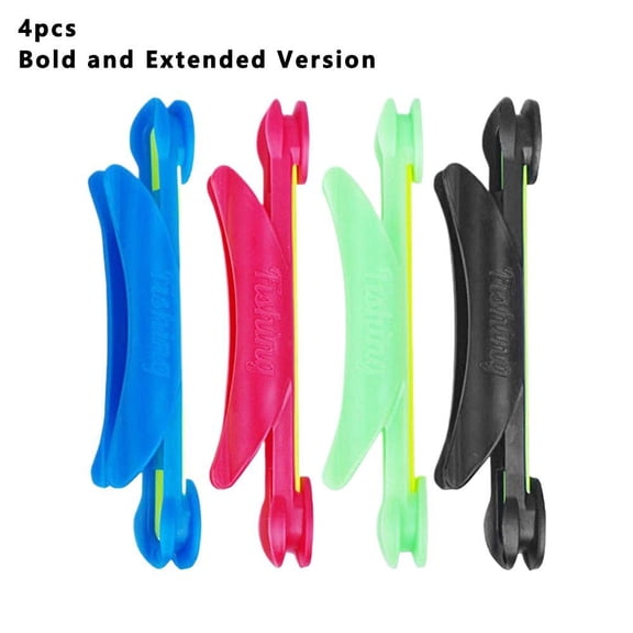 Adjustable Fishing Line Winder Reel Holder with Detachable Foam for Knot-Free Tackle Storage 4-Piece Set