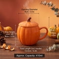 thumbnail image 2 of Pumpkin Mug Large Ceramic Cup with Handle fall coffee mug Halloween 11oz Novelty 3D Shaped Coffee Cup with Lid for Autumn Decor Home Kitchen, 2 of 6